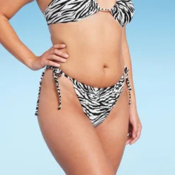 Women's Ultra High Leg Adjustable Coverage Bikini Bottom - Wild Fable™ Black/White Zebra Print -Wild Fable Shop GUEST f692f876 c832 4433 9f28 d5e9d228c4d5