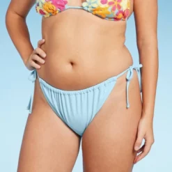 Women's Side-Tie Low-Rise High Leg Adjustable Bikini Bottom - Wild Fable™ Blue -Wild Fable Shop GUEST faf78473 1eb6 4b9c a249 d1eadc200643