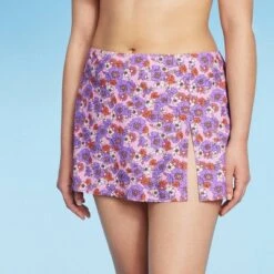 Women's Side-Slit Skirt Swimsuit Cover Up - Wild Fable™ Purple Floral Print -Wild Fable Shop GUEST fe99e684 895a 494d aeaa 0b3c5212dbec