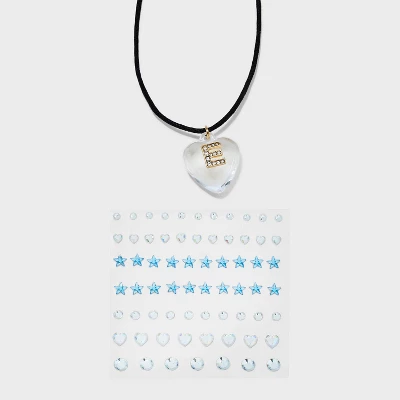 Acrylic Heart with Face Gems Pendant Necklace - Wild Fable™ Clear/Black Acrylic Heart With Face Gems Pendant Necklace - Wild Fable™ Clear/Black -Wild Fable Shop GUEST ff2c9210 0e62 4e01 a8fc d75ad3833cd5
